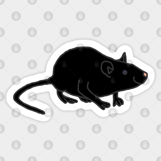 Black Rat Sticker by ellenhenryart